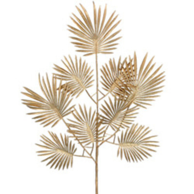 Matt Gold Acrylic Palm Leaf Artifical Spray Gisela Graham